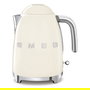 Smeg KLF03CREU Hervidor de Agua de Acero Inoxidable 1.7L 2400W con Filtro Antical, Apagado Automático y Base Giratoria 360°, Color Crema