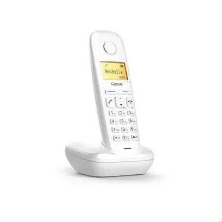 Gigaset Teléfono Inalámbrico A170 Blanco - Calidad Alemana, Pantalla Iluminada, 200h Standby, 50 Contactos, Eco DECT Gigaset Teléfono Inalámbrico A170 Blanco - Calidad Alemana, Pantalla Iluminada, 200h Standby, 50 Contactos, Eco DECT