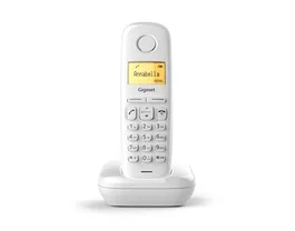 Gigaset A170 Teléfono Inalámbrico DECT Blanco con Identificador de Llamadas y Eco DECT - Pantalla Gráfica Iluminada, Agenda 50 Contactos, Plug & Play, Hasta 18h Conversación