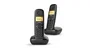 Gigaset A270 Duo Negro (L36852-H2812-D201) - Teléfono Fijo Inalámbrico DECT Dual con Identificador de Llamadas, Altavoz, Agenda 80 entradas y Pantalla 1.5"