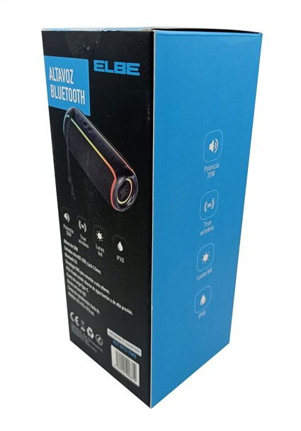 Elbe ALT-N12 Altavoz Bluetooth 20W TWS Negro IPX6 con Luces LED