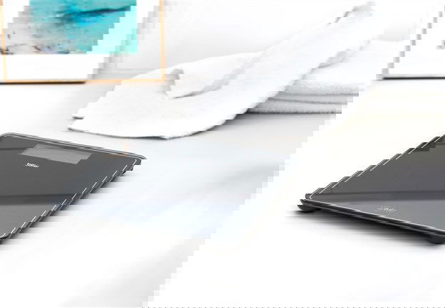 Beurer GS-400 Báscula Digital de Baño de Vidrio Negra con Pantalla LCD, Capacidad 200 kg