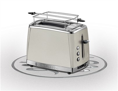 Russell Hobbs 26970-56 Tostador Luna Stone 2 Rebanadas, Control Nivel Tueste, Soporte Calientapanecillos, Función Levantar y Ver, Bandeja Recogemigas