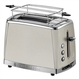 Russell Hobbs 26970-56 Tostador Luna Stone 2 Rebanadas, Control Nivel Tueste, Soporte Calientapanecillos, Función Levantar y Ver, Bandeja Recogemigas