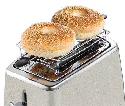 Russell Hobbs 26970-56 Tostador Luna Stone 2 Rebanadas, Control Nivel Tueste, Soporte Calientapanecillos, Función Levantar y Ver, Bandeja Recogemigas