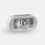 Elbe Reloj Despertador RD-009-B Temperatura Humedad Pantalla 9cm Blanco