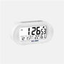 Elbe Reloj Despertador RD-009-B Temperatura Humedad Pantalla 9cm Blanco