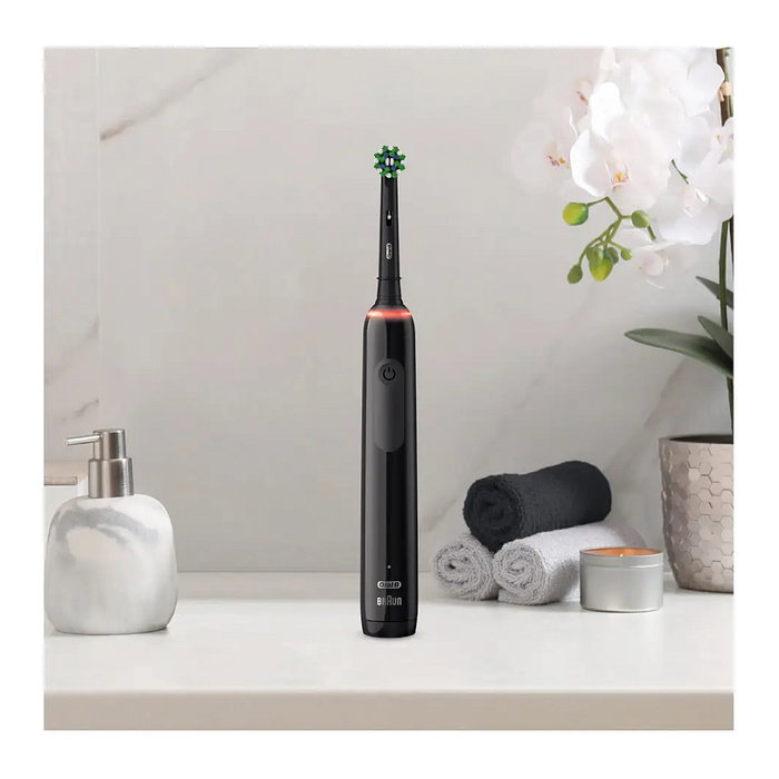 Oral-B Pro 3 3500 Cepillo Dental Eléctrico Giratorio Negro con Temporizador y Estuche de Viaje Oral-B Pro 3 3500 Cepillo Dental Eléctrico Giratorio Negro con Temporizador y Estuche de Viaje