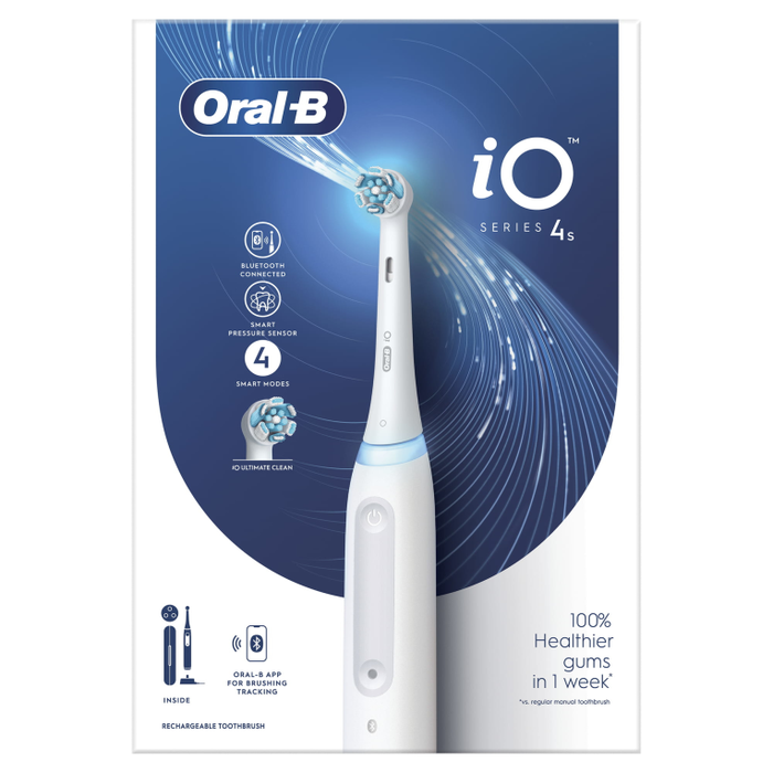 Oral-B iO 4S Cepillo Dental Vibratorio para Adulto, Blanco