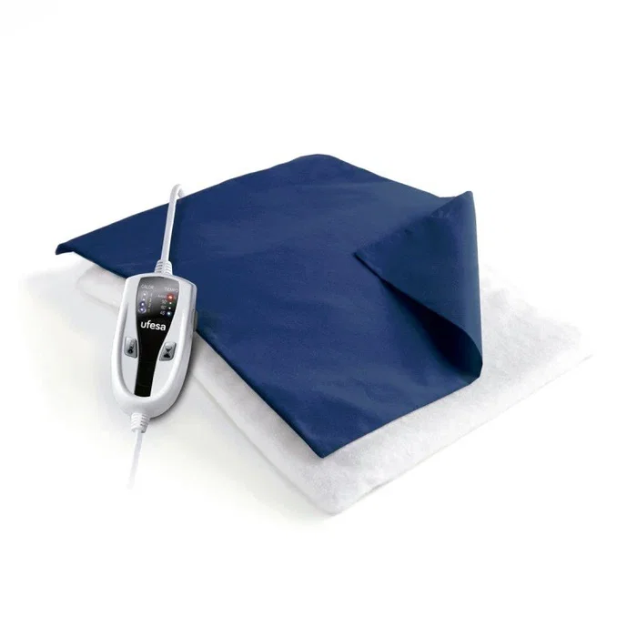 Ufesa 10105436 Manta Eléctrica Almohadilla Térmica Flexy Heat N2, 46x34 cm 110W, 4 Niveles de Temperatura, Apagado Automático, Funda Lavable