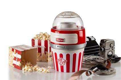 Ariete 2957 MÁQUINA DE PALOMITAS PARTY TIME BIG POPPER ROJA Máquina de palomitas de diseño retro años 50, natural y libre de grasas