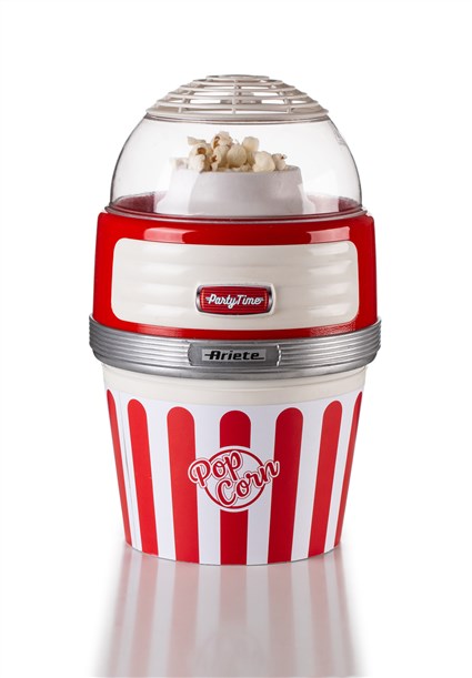 Ariete 2957 MÁQUINA DE PALOMITAS PARTY TIME BIG POPPER ROJA Máquina de palomitas de diseño retro años 50, natural y libre de grasas