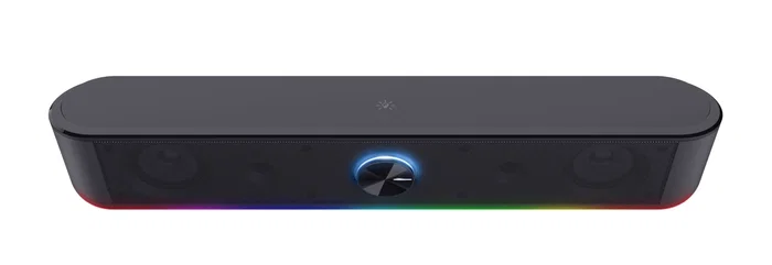 Trust Barra de Sonido PC GXT 619 Thorne - 6W RMS, 2.0 Canales, RGB, USB y AUX, Color Negro