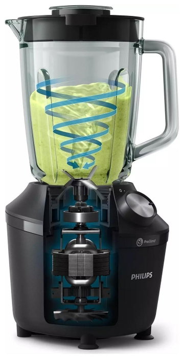 Philips Batidora de vaso serie 3000 HR2291/01 ProBlend Crush de 600 W y 2 L