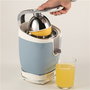 Ariete 413/05 Exprimidor Vintage Azul para Zumos Saludables con Mango a Presión y Doble Cono