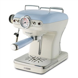 Ariete Cafetera Espresso Vintage 1389/15 Azul 900W para 2 Cafés Molido o Pastilla