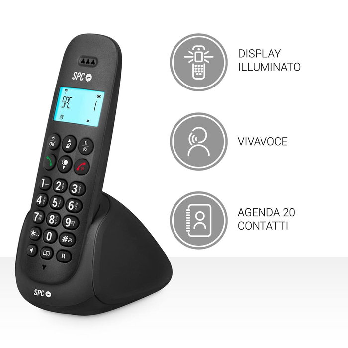 SPC Teléfono Inalámbrico Art 7310NS Negro SPC Teléfono Inalámbrico Art 7310NS Negro