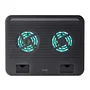Trust Soporte Refrigerante para Portátil Cyclone Negro - Base de Refrigeración con 2 Ventiladores USB hasta 15.6" - Altura Ajustable 8 Niveles