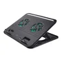 Trust Soporte Refrigerante para Portátil Cyclone Negro - Base de Refrigeración con 2 Ventiladores USB hasta 15.6" - Altura Ajustable 8 Niveles
