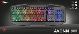 Trust GXT 830-RW Teclado Gaming Iluminación Rainbow