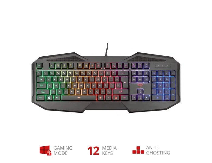 Trust GXT 830-RW Avonn Teclado Gaming Iluminación Rainbow