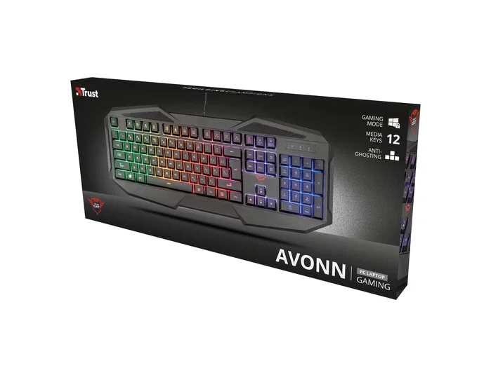 Trust GXT 830-RW Avonn Teclado Gaming Iluminación Rainbow