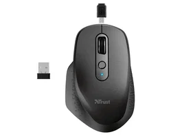 Trust Ratón Ozaa Óptico Inalámbrico 2400dpi 6 Botones USB 2.0 Negro Ergonómico Silencioso
