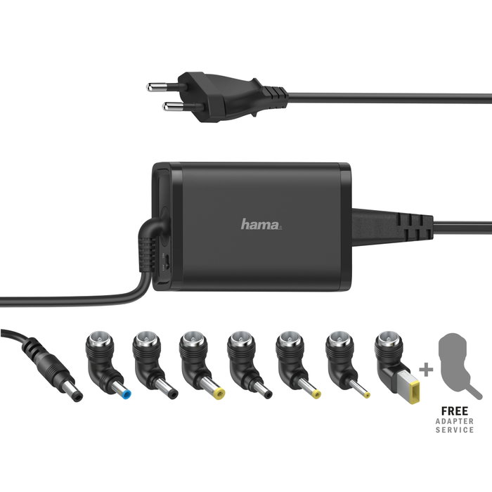 HAMA 00200002 Cargador Universal 65W para Portátil, Fuente de Alimentación Portátil Compacta Compatible con Acer, Asus, Dell, HP, Lenovo y Más, 100-240V HAMA 00200002 Cargador Universal 65W para Portátil, Fuente de Alimentación Portátil Compacta Compatible con Acer, Asus, Dell, HP, Lenovo y Más, 100-240V