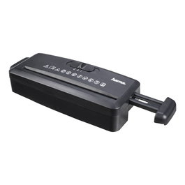 Hama Mini S6 Destructora de documentos con corte en tiras, 6 hojas, negro