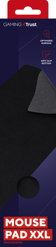 Trust Alfombrilla de ratón para juegos GXT 758 XXL Negro, superficie optimizada para máxima precisión y control, Núm. artículo: 21569