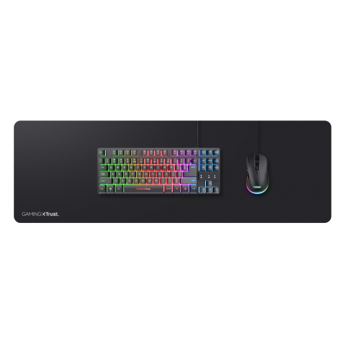 Trust Alfombrilla de ratón para juegos GXT 758 XXL Negro, superficie optimizada para máxima precisión y control, Núm. artículo: 21569