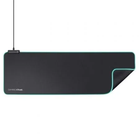 Trust Gaming Alfombrilla GXT 764 Glide Flex XXL RGB, 300 x 930mm, Superficie Textil Suave, Bordes Iluminados, Antideslizante, Gaming, 23395