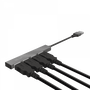 Trust Halyx Hub USB 2.0 de 4 puertos, Aluminio Gris
