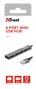 Trust Halyx Hub USB 2.0 de 4 puertos, Aluminio Gris