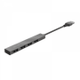 Trust Halyx Hub USB 2.0 de 4 puertos, Aluminio Gris