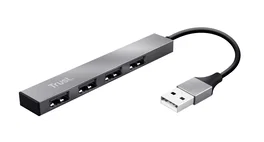 Trust Halyx Hub USB 2.0 de 4 puertos, Aluminio