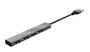 Trust Halyx Hub USB 2.0 de 4 Puertos - 480 Mbit/s - Carcasa de Aluminio