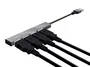 Trust Halyx Hub USB 2.0 de 4 Puertos - 480 Mbit/s - Carcasa de Aluminio