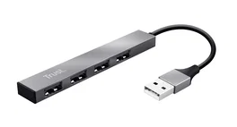 Trust Halyx Hub USB 2.0 con 4 Puertos USB para Ordenador y Portátil