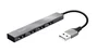 Trust Halyx Hub USB 2.0 de 4 puertos, Aluminio Gris
