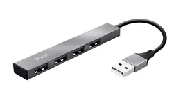 Trust Halyx Hub USB 2.0 de 4 puertos, Aluminio