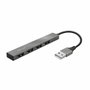 Trust Halyx Hub USB 2.0 de 4 puertos, Aluminio Gris