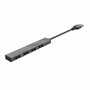 Trust Halyx Hub USB 2.0 de 4 puertos, Aluminio Gris