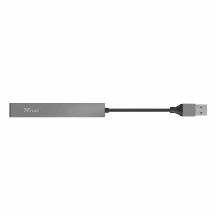 Trust Halyx Hub USB 2.0 de 4 puertos, Aluminio Gris