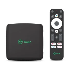 Youin YOU-BOX EN1040K Receptor Android TV 10 Negro 4K Ultra HD HDR, 2GB RAM, 8GB Flash, Wi-Fi Dual-Band, Bluetooth 4.2, Google Assistant y Chromecast Integrado