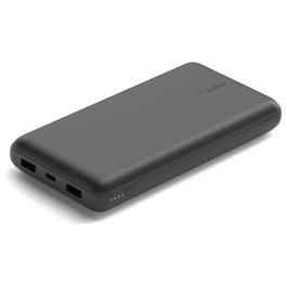 Belkin Power Bank BPB011BTBK 10000 mAh, Cargador Portátil con 2 Puertos USB-A y 1 USB-C, Color Negro