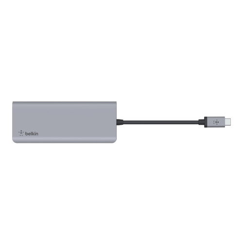Belkin AVC009btSGY Adaptador USB 3.2 Gen 1 (3.1 Gen 1) Tipo-C con Suministro de Potencia USB de 100W, Plata