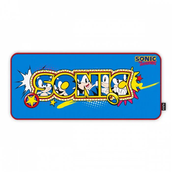 Energy Sistem Gaming Mouse Pad ESG Sonic Classic - Alfombrilla de Ratón Gaming XXL (90x40 cm) con Licencia Oficial, Superficie Spandex y Base Antideslizante