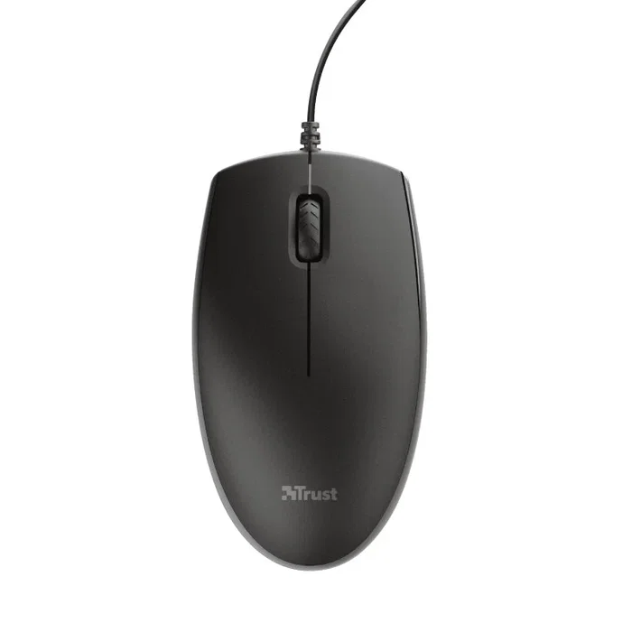 Trust Primo Pack Teclado y Ratón USB, QWERTY Español Negro, Teclado Completo Resistente a Derrames con Cable 1.8m, Ambidiestro, Silencioso, para Windows, Mac, ChromeOS