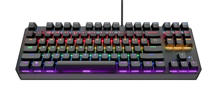 Trust GXT 834 Callaz Teclado Gaming Mecánico TKL Tenkeyless con Interruptores Outemu Linear Red RGB Retroiluminado - Negro